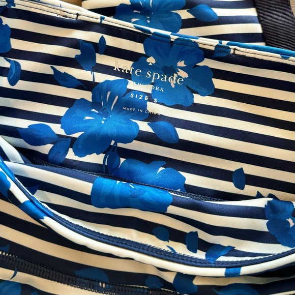 Kate Spade Blue Hibiscus Striped Legging - Picture 5 of 8